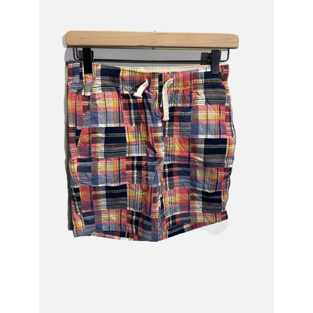 Crewcuts Patchwork Plaid Shorts Kids 14 Multicolor Elastic Waist‎ Preppy Summer